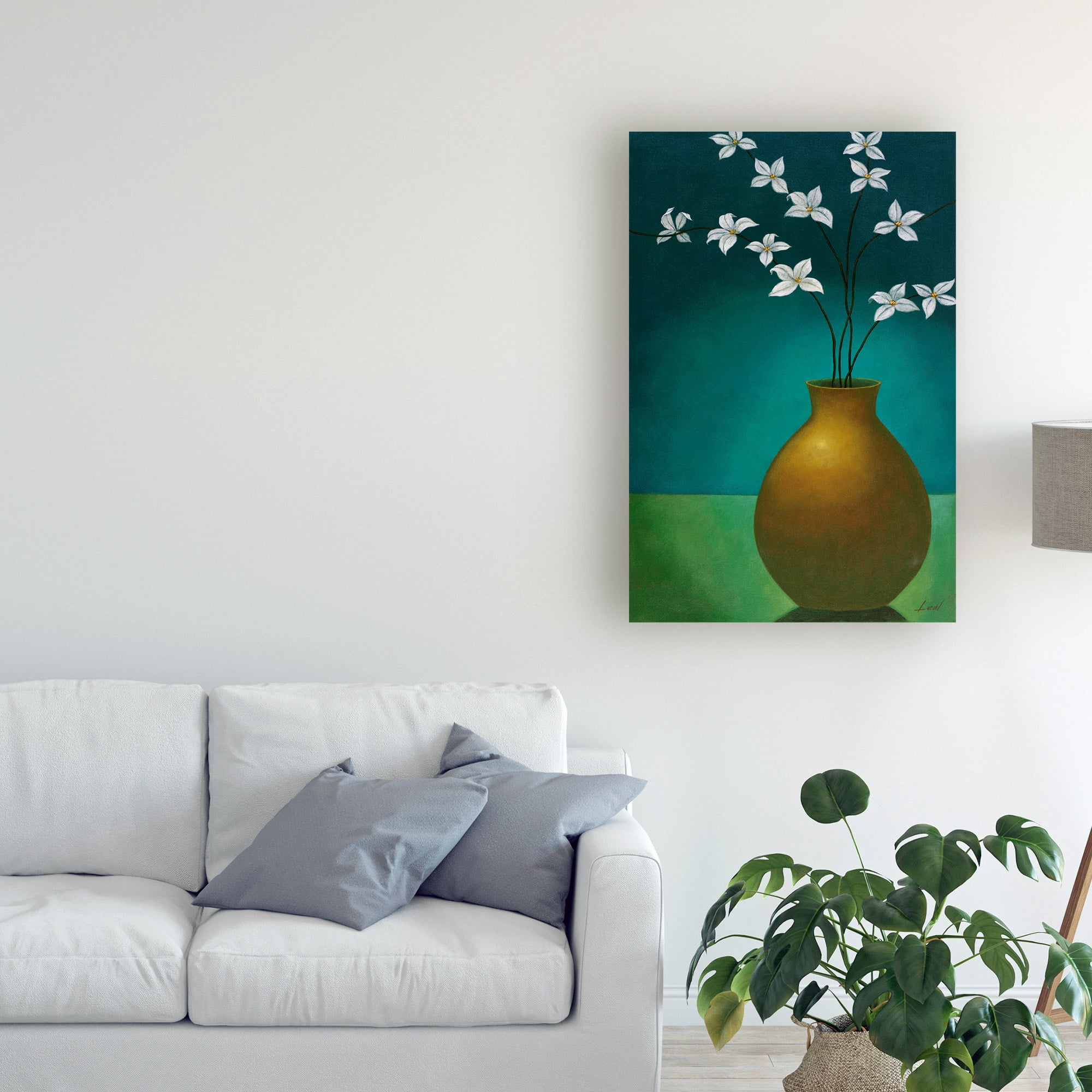 Trademark Fine Art 'Small Floral Vase 3' Canvas Art by Pablo Esteban