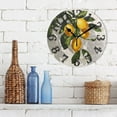 thumbnail image 3 of Hanging Lemons 10 inch Wall Clocks Non Ticking Easy to Read Battery Decorative for Home Bathroom Kitchen Bedroom Living Room, 3 of 8