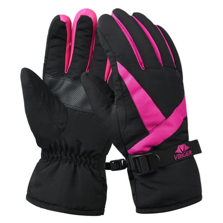 Glove, Women's Waterproof Cuffed Ski Glove Winter Warm Sports