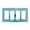 4-Gang 4-Decor, variant on Blue Flower Switch Cover Decorative Wall Plate / 4-Gang 4-Decor / Standard Size 4.5x8 in