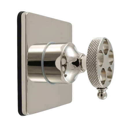 Kingston Brass KS3046RKX Webb Single-Handle Three-Way Diverter Valve with Square Trim Kit in Polished Nickel