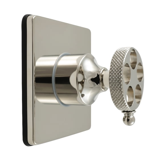 Kingston Brass KS3046RKX Webb Single-Handle Three-Way Diverter Valve with Square Trim Kit in Polished Nickel