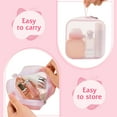 thumbnail image 3 of ​2-Pack Waterproof Silicone Makeup Bags, Travel Cosmetic Organizer, Clear Washable Zipper Toiletry Bags (Pink & White)​​, 3 of 6
