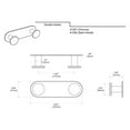 thumbnail image 3 of Gatco 1285 Glamour All Modern Décor 6.5" Double Robe Hook, Satin Nickel, 3 of 3