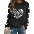 thumbnail image 4 of BLVB Valentines Day Sweatshirt for Women Love Heart Long Sleeve Shirts Casual Crewneck Loose Valentine Pullover Tops Gifts for Ladies, 4 of 7