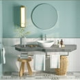 thumbnail image 5 of DeerValley DV-1V051 Vessel Sink Above Counter Bathroom Vanity Basin Bowl, High-gloss Oval Ceramic  in White, 5 of 12