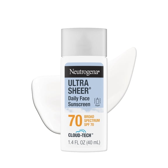 Neutrogena Ultra Sheer Daily Face Sunscreen Broad Spectrum SPF 70, 1.4 fl. oz