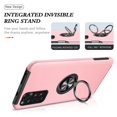 thumbnail image 5 of SZMLOGB Phone Case for Redmi note 11 pro with Ring Holder Shock Resistant Scratch Resistant PC Silicone Heavy Duty Protective Case-Pink, 5 of 6