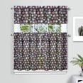 thumbnail image 2 of Kitchen Curtains 36 Inch Short - 3 Panel Set, Boho Elephant Mandala Print, Rod Pocket Window Curtain, 100% Polyester for Farmhouse, Retro Bohemian Kitchen, Easy Wash, 2 of 6