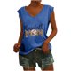 thumbnail image 1 of Camisetas sin mangas con cuello en V de verano para mujer, camisetas de manga corta con estampado de elementos de béisbol Retro OAVQHLG3B Store  lin121212, 1 of 5