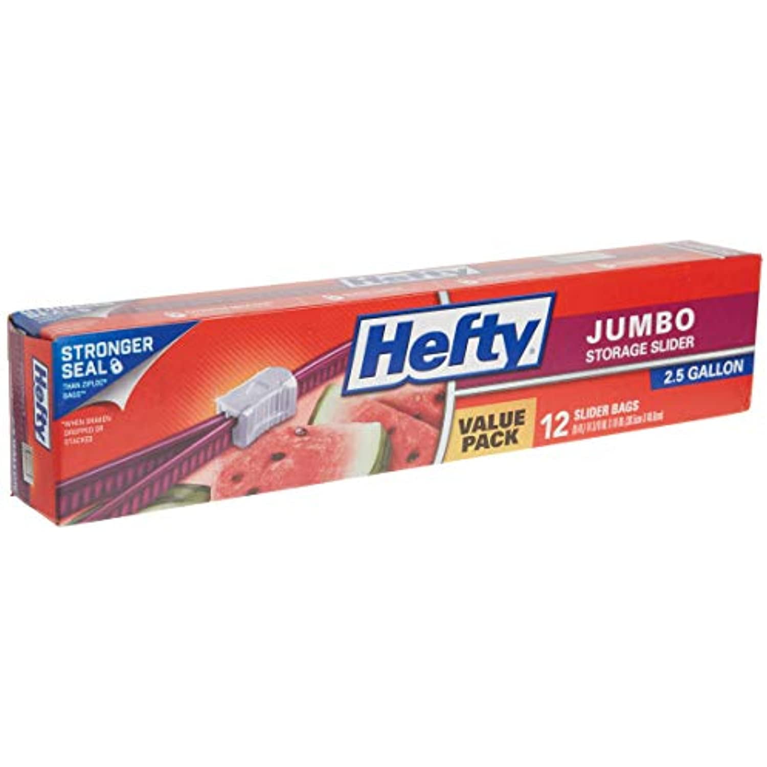36 Total for sale online Hefty One Zip 2.5 Gallon Jumbo Bags 12 Count Boxes pack of 3 