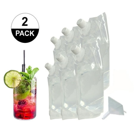 Sneak Your Alcohol Cruise Liquor Flask Kit with Funnel (6 FLASK (Best Man Flask Set)