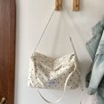 thumbnail image 3 of HUISZJ Polka Dot Underarm Bag, Large Capacity Shoulder Bag with Zipper, Portable Crossbody Bag for Travel Shopping Work, Beige, 3 of 10