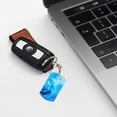 thumbnail image 7 of Uemuo Blue Shell Pattern Rectangular Metal Keychain - Durable, Stylish, and Personalized Key Ring for Men and Women,Engraved Keychain,Gift Slim Sturdy Keychain, 7 of 7