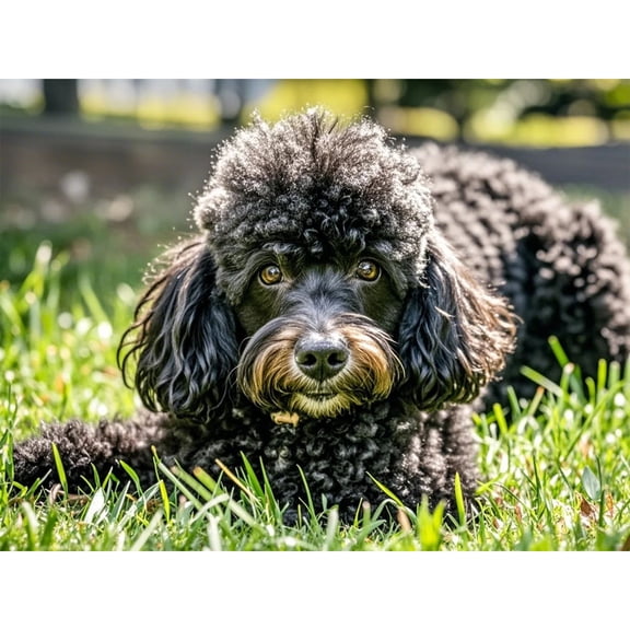 5D Diamond Art Kit ,Black Teddy Dog Diamond Art Decor , for Beginners Gem Craft Kits,Paint by Number Diamond Painting Kits,DIY Full Round Drill Diamond Dot Gem handmade Home Wall Decor (12X16 Inch)