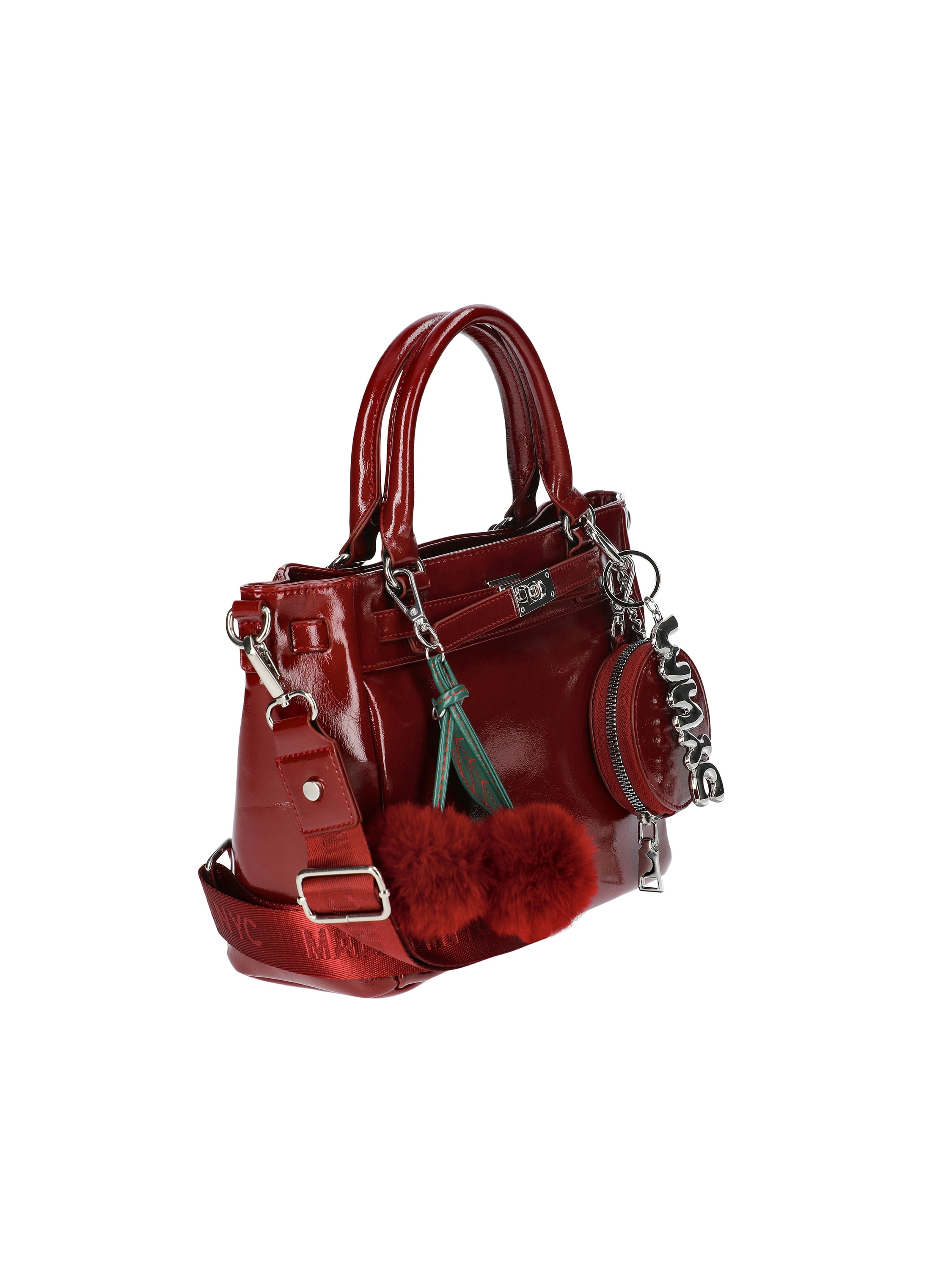 Madden NYC Women's Top Handle Satchel Handbag, Mulberry