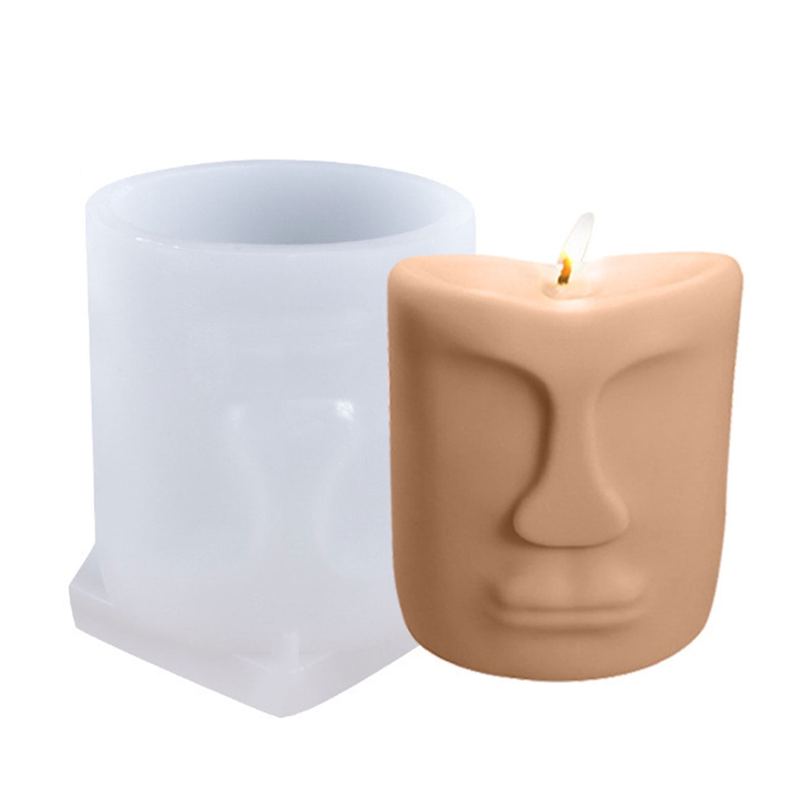 Candle Moulds Abstract Face Silicone Candle Making Soap Molds Silicone