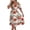 White, variant on Summer Dresses for Women Hawaiian Casual Sundress Tropical Palm Tree Midi A-Line Elastic Waist Short Sleeve Scoop Neck Beach Size XL