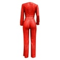 thumbnail image 5 of Ediodpoh Jumpsuits for Women Casual Jumpsuit Long Sleeve Belted Sequin Jumpsuit Womens Jumpsuits Red XL, 5 of 5