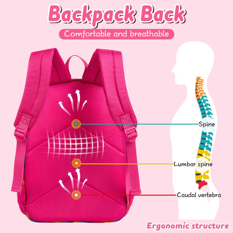 IvyH Kids Transparent Backpack,Clear Backpacks See Through PVC Unicorn  Bookbag Security Travel School Bags for Girls Boys,Pink Unicorn 