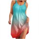 thumbnail image 1 of Vestido de verano para mujer, estampado, sin mangas, con cuello, sexy, informal, fluido, para la playa OAVQHLG3B Store  lin121212, 1 of 4