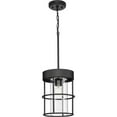 thumbnail image 4 of Progress Lighting Burgess One-Light Pendant, Matte Black, Seeded Glass, Design Series, Rustic Farmhouse Style, 4 of 12