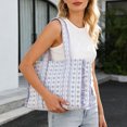 thumbnail image 5 of Women's Vintage Gingham Floral Quilted Tote Bag, Large Capacity Casual Shoulder Bag for Shopping, 5 of 6
