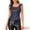 Dark Blue, variant on DARING DIVA Women's Party Lace Trim Tank Top Faux Leather PU Sleeveless Top XS Black