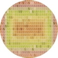 thumbnail image 1 of Ahgly Company Machine Washable Indoor Round Transitional Chrome Gold Yellow Area Rugs, 3' Round, 1 of 7