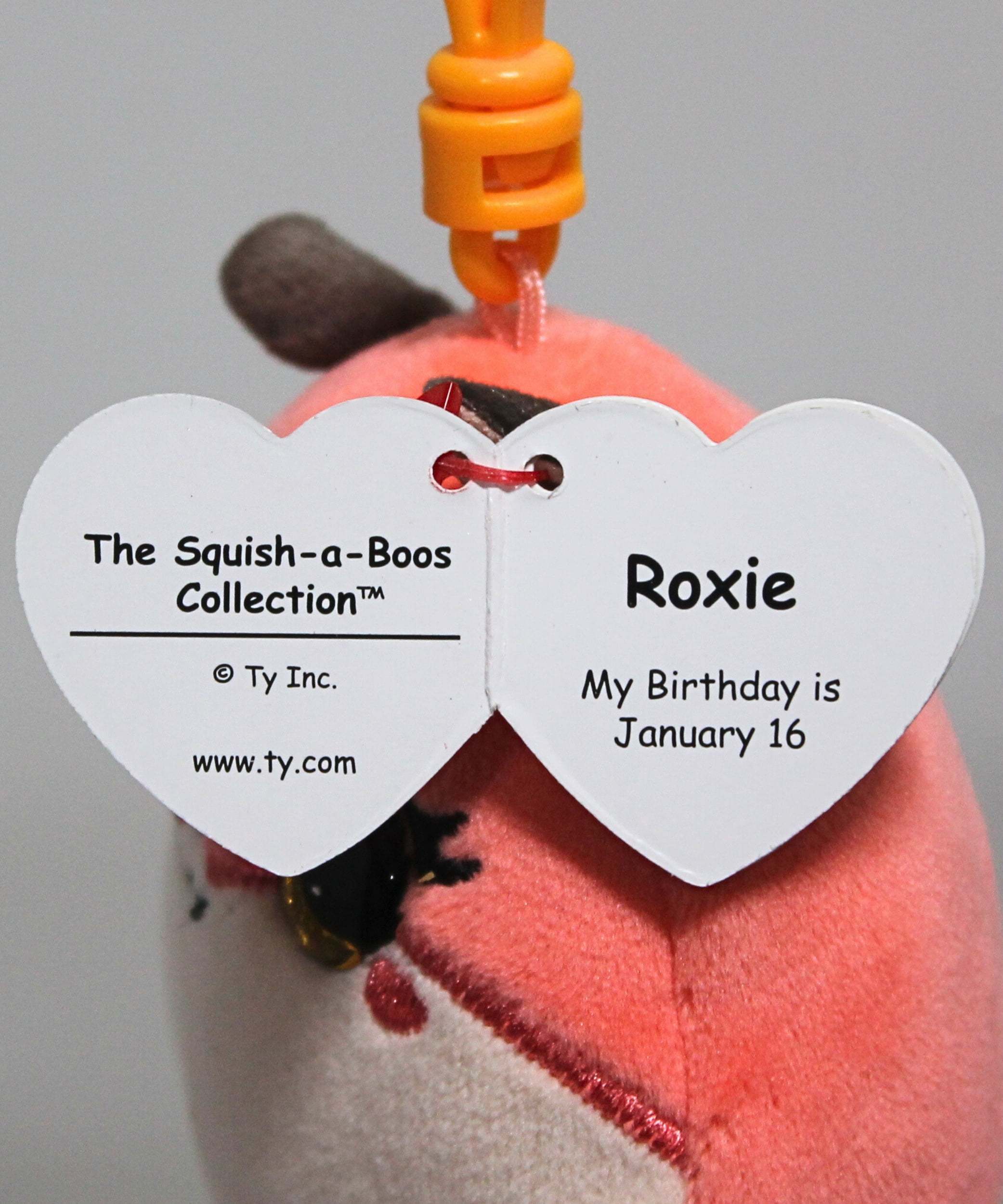 TY Mini Beanie Squish-A-Boos Plush - ROXIE the Fox Keychain, 3