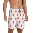 thumbnail image 2 of Fuzoiu Strawberry Print Pajama Shorts for Men, Men's Pajama Bottoms,Mens Lounge Sleepwear,Pajama Pants with Pocket-X-Large, 2 of 6