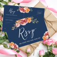 thumbnail image 3 of Koyal Wholesale 56-Pk RSVP Postcards for Wedding Navy Blue Fall Florals Cardstock Response Reply Cards, "4 x 6", 3 of 5