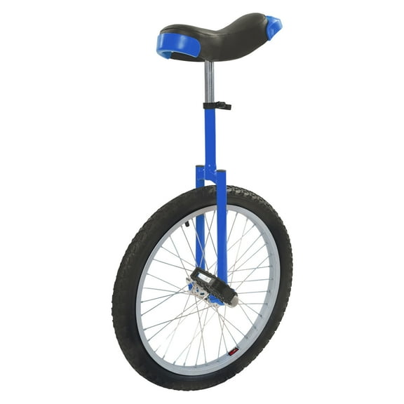20 Inch Wheel Unicycle Outdoor Cycling Blue Unicucle One Wheel Bike Adjustable Height