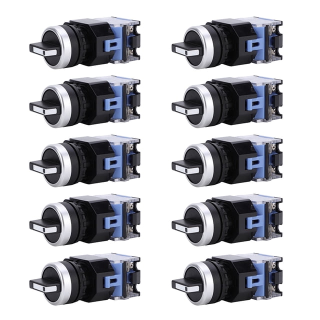Selector Mantenido ANGGREK 10 Uds BEM38-20X/31 22mm 3 Posiciones auto