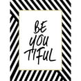 thumbnail image 3 of Lettered and Lined 19x24 Black Modern Framed Museum Art Print Titled - Be-YOU-tiful, 3 of 5