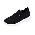 thumbnail image 3 of Nestiefly Slip On Sneakers Women Breathable Mesh Knitted Woven Low Top Walking Shoes Lightweight Wide Width Non-Slip Shoes Black 38, 3 of 9