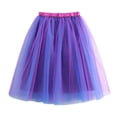 thumbnail image 6 of MIXUE Skirts For Women Summer Solid Color Mesh High Waist Layered Party Casual Beach Skirt Holiday-Wear,Purple,L, 6 of 6