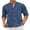 Denim Blue, variant on COOFANDY Men's Linen Shirts Casual Long Sleeve Button Down Shirt Beach Summer Vacation Shirts for Men
