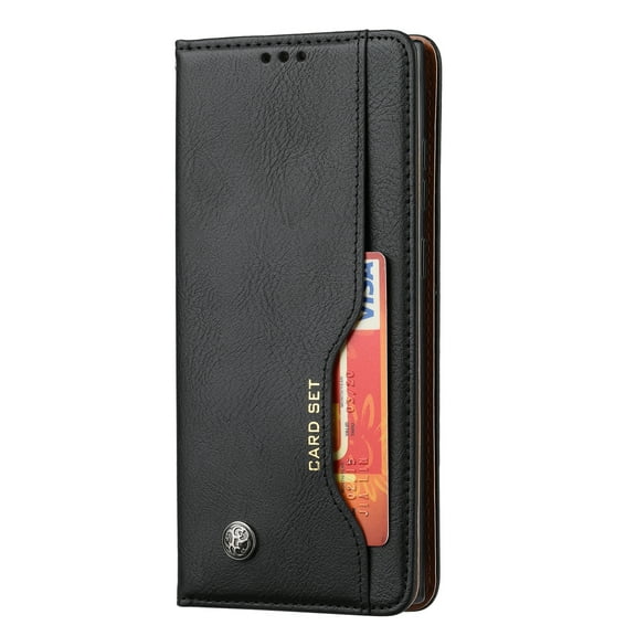 Decase Leather Wallet Case for Galaxy A54 Phone with Credit Card Slots Holder Stand,Lightweight Anti-Scratch PU Leather Retro Ultra-Thin Shockproof Cover for Samsung Galaxy A54,Black