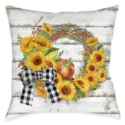 Laural Home Harvest Wreath Indoor Pillow