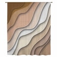 thumbnail image 2 of Brown Ombre Sheer Curtains 72 Inches Long, Modern Geometric Abstract Aesthetic Cream Light Filering Curtains, Breathable Simi Curtain Privacy Drapes for Living Room Bedroom Window Treatment, 2 of 9