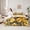 Brown Yellow, variant on Castle Fairy Highland Cattle Bedding Comforter Set,Farmhouse King Bedding Sets