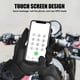 thumbnail image 4 of Guantes de motocicleta aprobados por la CE, guantes unisex de mitad de temporada para scooter, pantalla táctil transpirable para coche, motocicleta, ciclismo, motocross, camping, senderismo u otras actividades al aire libre (L) Rojo Verde, 4 of 5