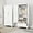 1d - White, variant on 71" Metal Armoire Wardrobe Closet, Tall Clothing Storage Cabinet with Hanging Rods, Household Closet Organizers with Adjustable Shelves for Home Office or Gym (Black)