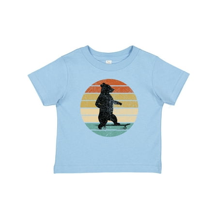 

Inktastic Skateboard Bear Retro Sunset Gift Baby Boy or Baby Girl T-Shirt