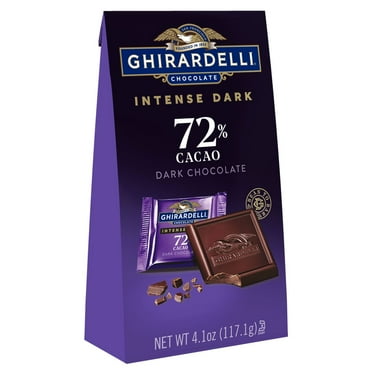 Ghirardelli Dark Chocolate 72% Cacao Candy SQUARES Medium Bag - 4.1oz - Pack of 2