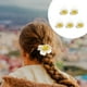 thumbnail image 3 of 5 pinzas para el pelo con forma de U de flor de plumeria hawaiana, accesorio para novia, ideal para fiestas en la playa, bodas y eventos tropicales (4,5 cm, amarillo), 3 of 6