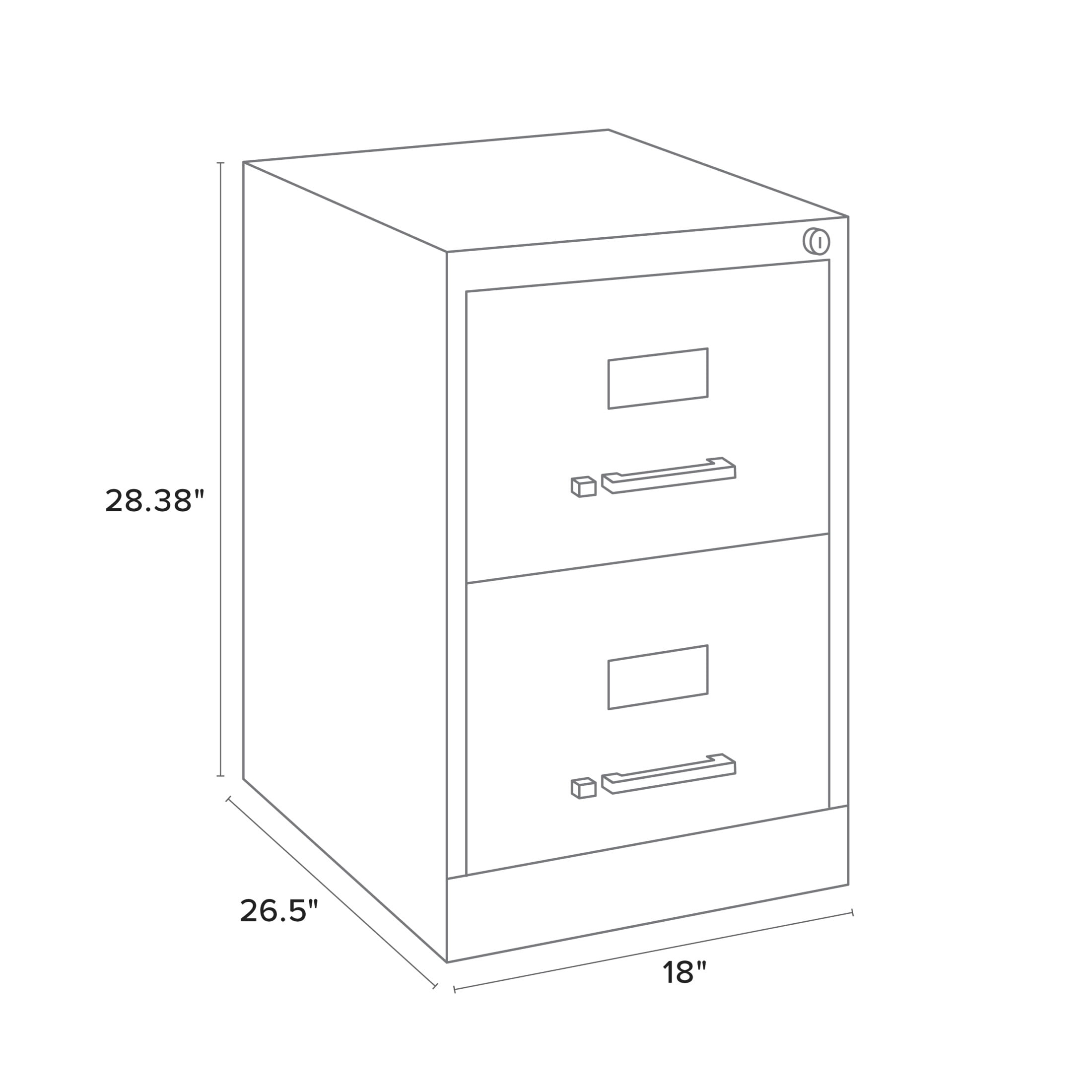 Hirsh 26.5-in Deep Metal 2 Drawer Legal Width Vertical File Cabinet Black