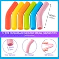 thumbnail image 6 of 12/6PCS Silicone Straw Tips, Reusable Straw Tips Covers Replacement Straw Extender Tip Silicone Straw Elbows Tips, Elbow Straw Covers Replacement Tip for Stainless Steel Metal Straw, 6 of 7