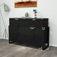 thumbnail image 4 of Duerer Modern 6 Drawer Dressers for Bedroom, Chest of Drawers Closet Organizers for Living Room, Hallway, Black, 4 of 7